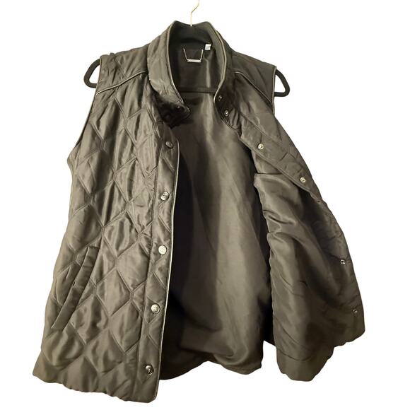 Chico’s Rib Trim Black Vest Size 12 Quilted (Chico’s Size 2) Large - Picture 10 of 13